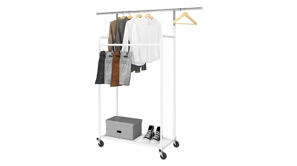 Simple Trending Double Rod Clothing Garment Rack