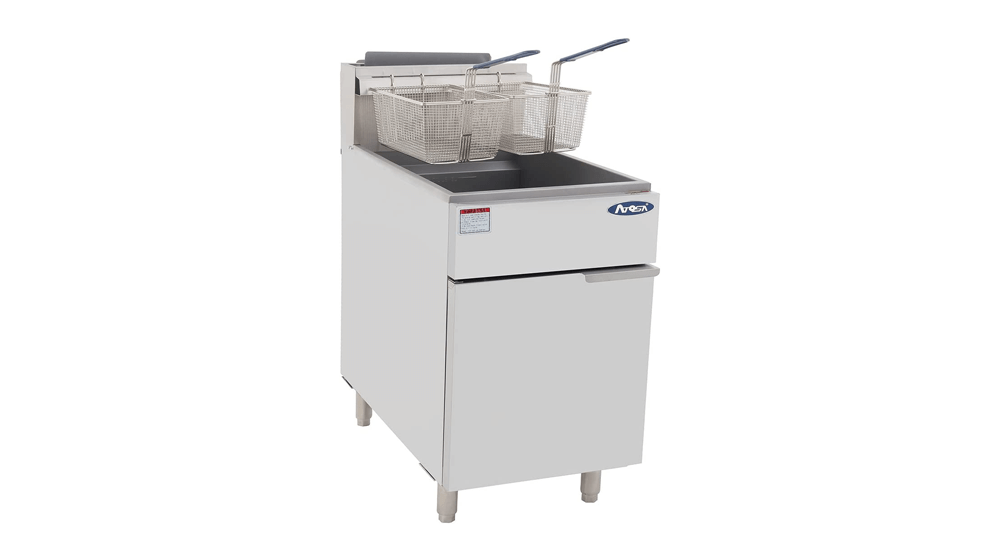 Atosa USA ATFS-75 (High BTU 150k) Heavy Duty 75 lbs Stainless Steel Deep Fryer